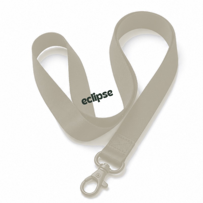 Logo Lanyard in Bone/Cream