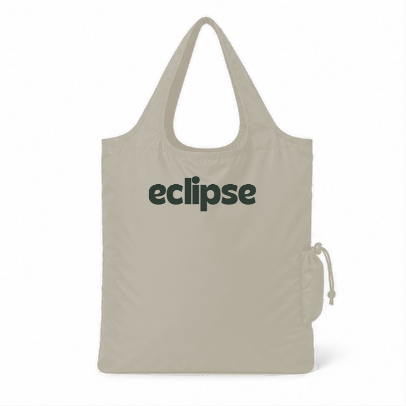 Packable Logo Tote in Bone/Cream