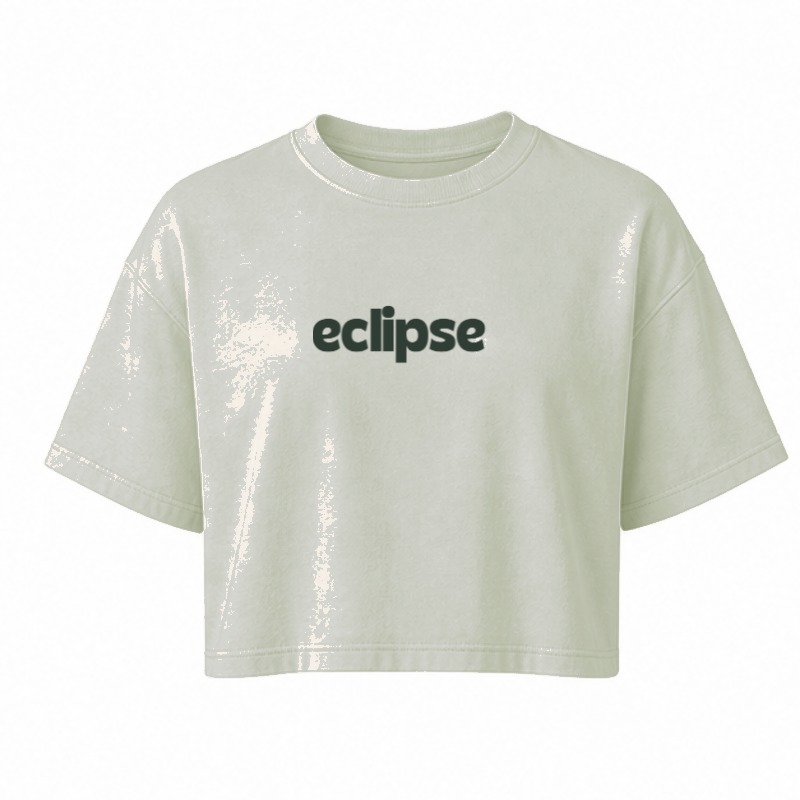 Crop Logo Tee in Sage